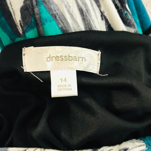 Dressbarn Cowl Neck Daisy Midi Dress Teal Size 14 - Picture 5 of 5